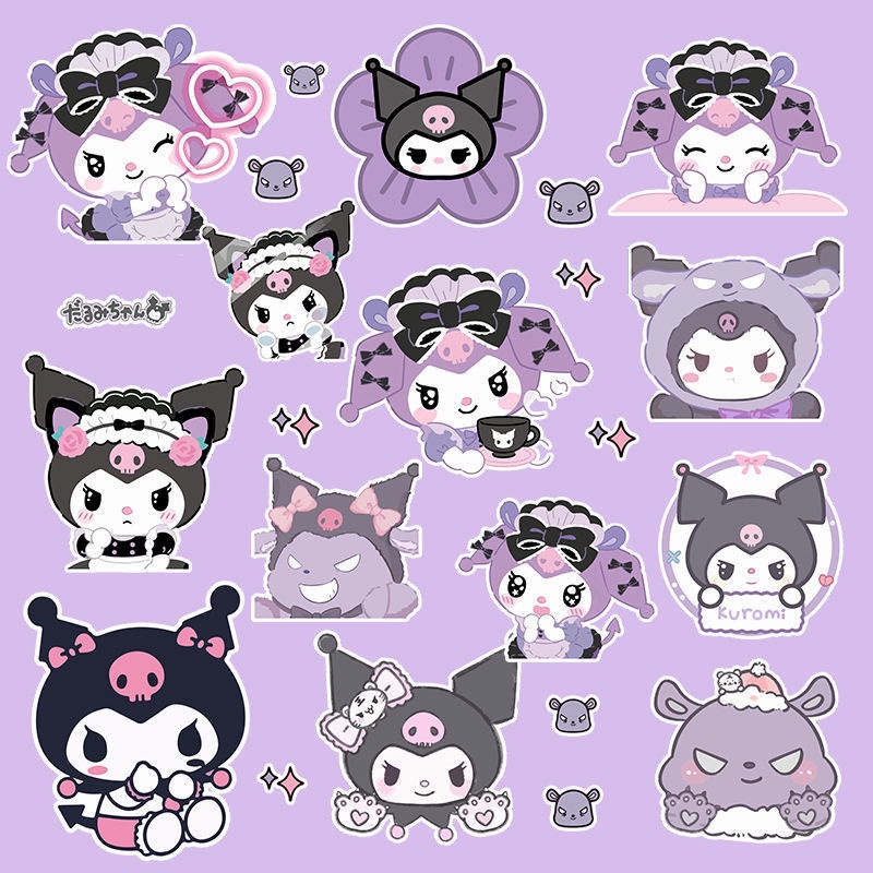 Miếng Dán Trang Trí Xe Hơi / Laptop / ipad / Mũ Bảo Hiểm Họa Tiết Hoạt Hình Kuro