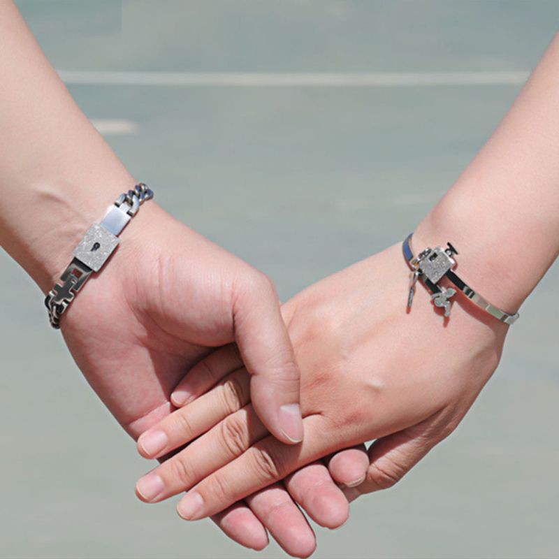 Vòng Đeo Tay 10ms His Hers Có Ổ Khóa Hình Trái Tim Cho Cặp Đôi
