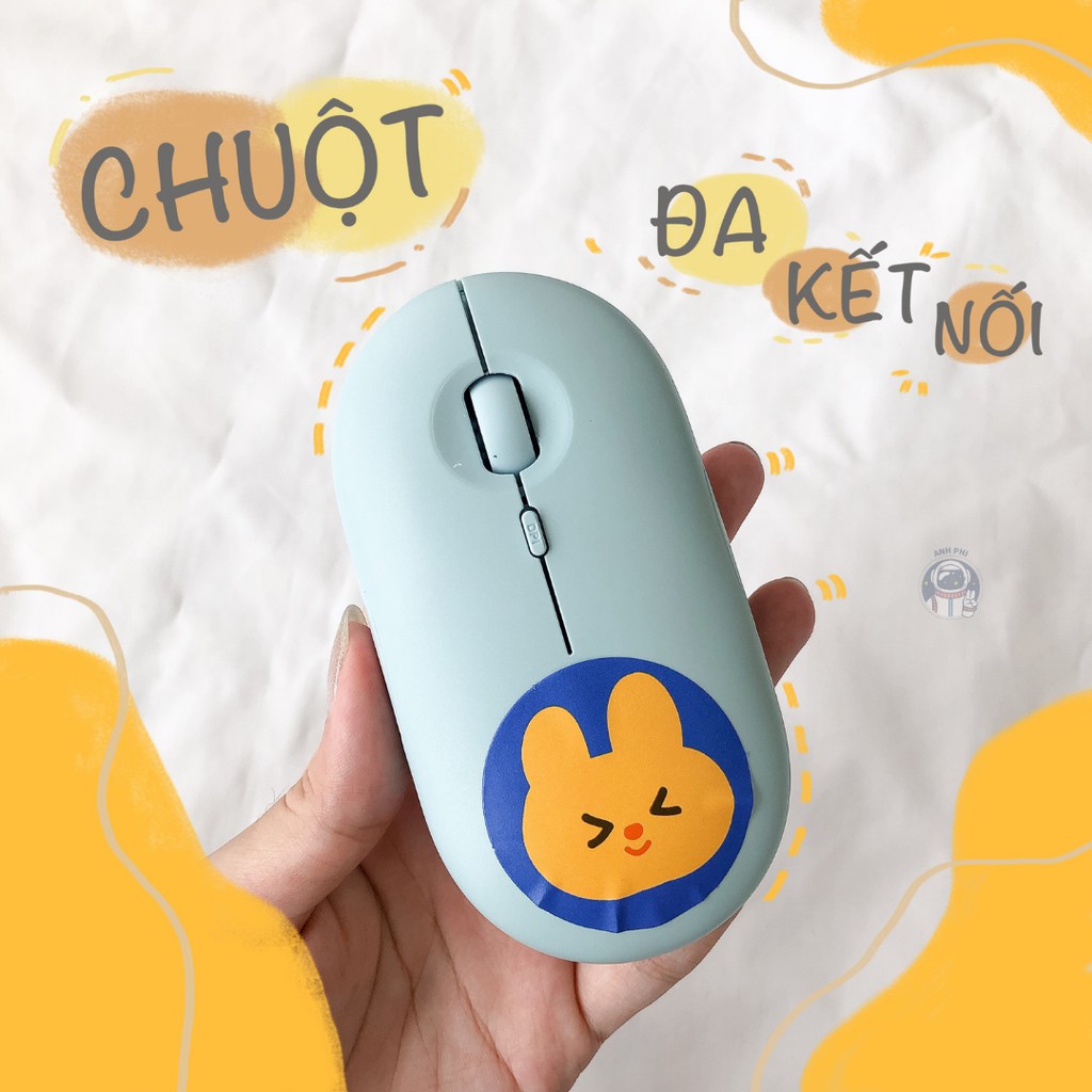 [Mã SKAMCLU9 giảm 10% đơn 100K] Chuột Máy Tính Không Dây Bluetooth - Kết Nối Kép