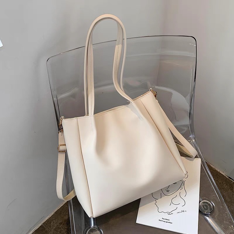 Túi tote da Quảng Châu đựng vừa a4 hai quai 3 màu siêu xinh vanmiushop