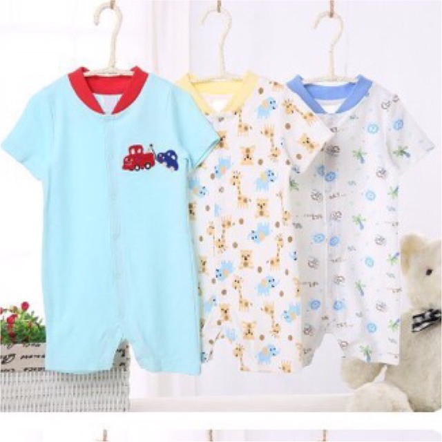 Set 3 áo liền quần đùi Carter xuất dư cho bé trai/ bé gái 3-12 tháng