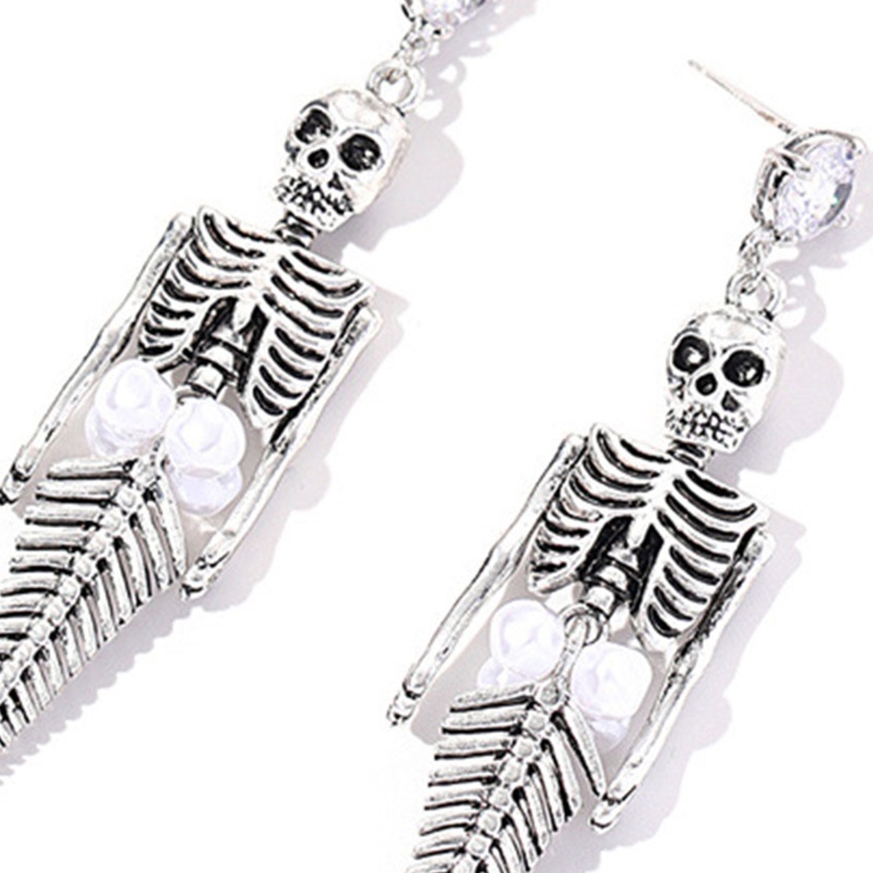 Bông Tai Dáng Dài Đính Ngọc Trai Phong Cách Hip Hop Thời Trang Cho Nam Và Nữ