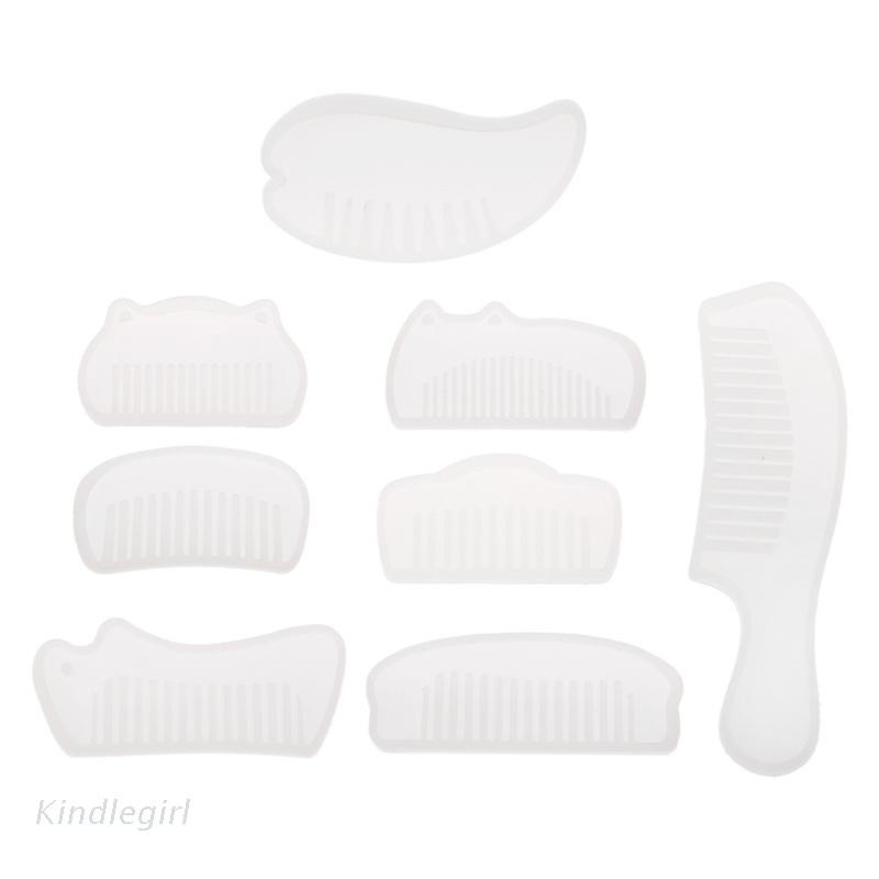 Khuôn Silicon Trong Suốt Hình Lược 3d Làm Đồ Trang Sức Diy