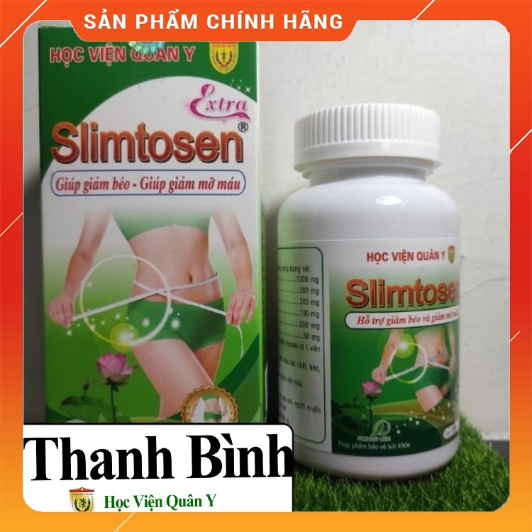 Viên Uống Giảm Cân [Chính Hãng] Slimtosen Extra Học Viện Quân Y - Giảm Cân An Toàn Tuyệt Đối