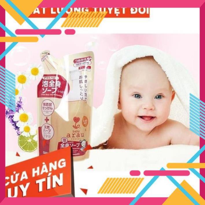 Chính hãng Bọt tắm gội thảo mộc Arau baby dưỡng ẩm Nhật Bản giá rẻ