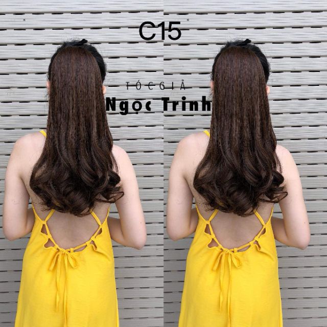 Tóc giả nữ cột ❤FREESHIP❤ Giảm 5k khi nhập mã [TOCGIAHOT]-Tóc giả cột xoăn đuôi 50cm