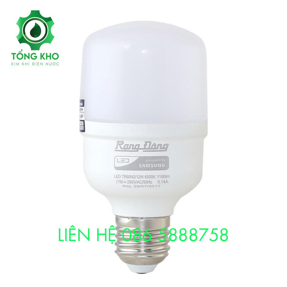 Đèn LED Bulb trụ Rạng Đông 20W, 14W, 12W, 10W - Tổng kho kim khí điện nước