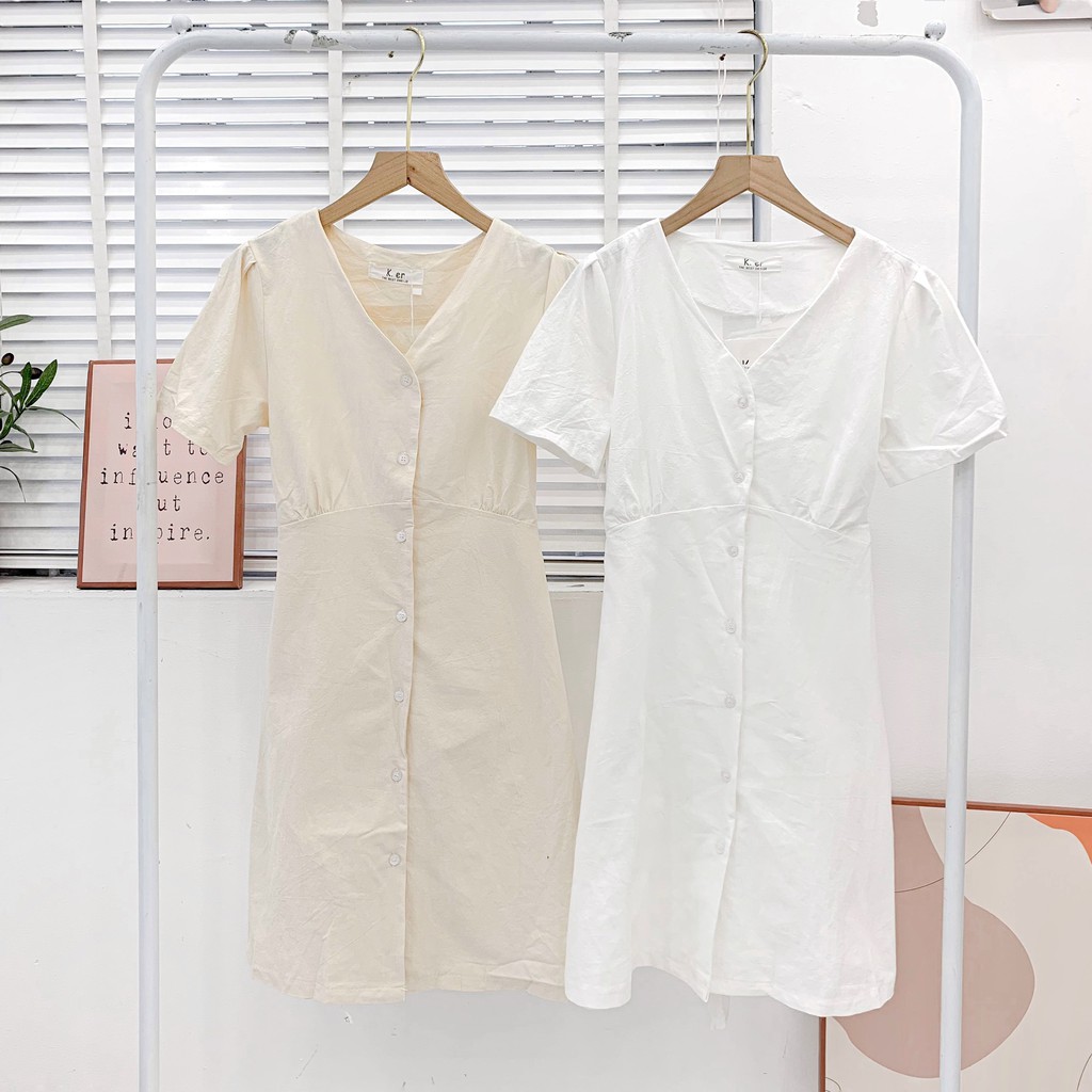 Váy cổ chữ V nơ sau Friday | BigBuy360 - bigbuy360.vn