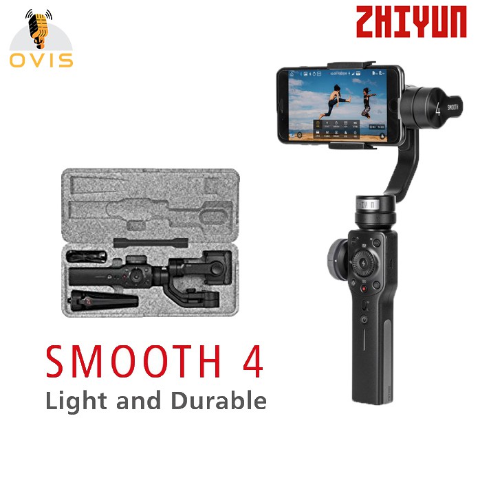 [BH 1 ĐỔI 1] Tay Cầm Chống Rung (Gimbal) Zhiyun Smooth 4 Cho Điện Thoại, Tự Động Lấy Nét, Theo Dõi Chuyển Động