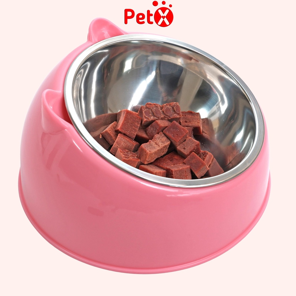 Bát ăn chống gù cho chó mèo thú cưng PetX