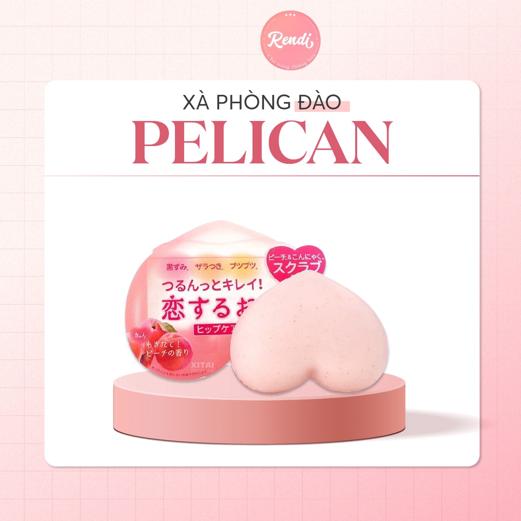 Xà Phòng Trái Đào Cho Thâm &amp; Mụn Mông Pelican Hip Care Soap 80g Nhật Bản | Rendi Store