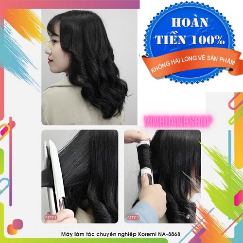 [Mã COSDAY giảm 8% đơn 150K] Máy kẹp tóc, duỗi tóc,máy ép tóc 𝑼𝑶̂́𝑵 𝑪𝑼́𝑷 𝑿𝑶𝑨̆𝑵 𝑳𝑶̣𝑵 Đ𝑨 𝑵𝑨̆𝑵𝑮 Koremi NA_8868