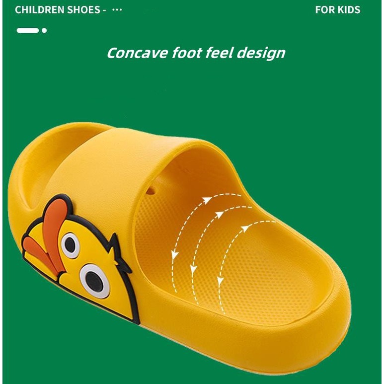 Dép Đi Trong Nhà Bằng EVA Nhẹ Không Trượt In Họa Tiết Vịt Hoạt Hình Dễ Thương Thời Trang Mùa Hè Cho Bé