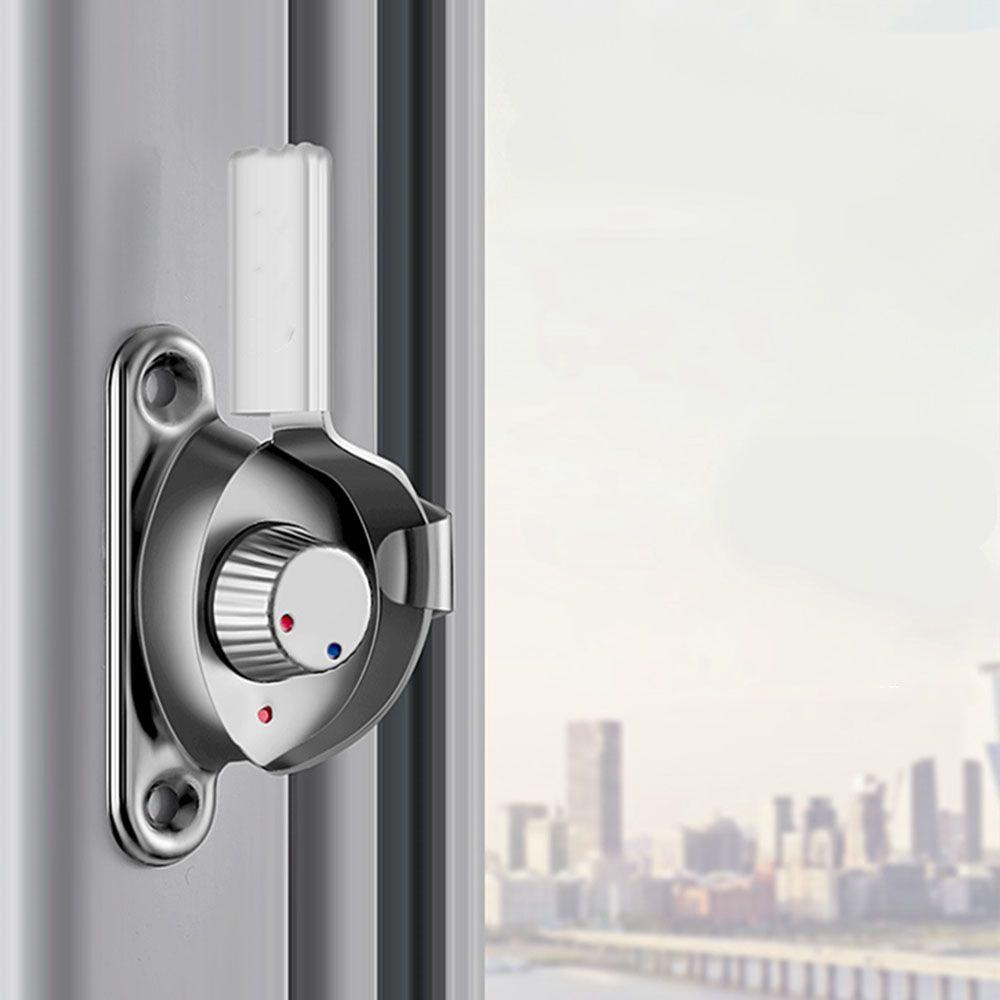 1 Khóa Cửa Sổ Dạng Trượt Hai Mặt Bằng Thép Không Gỉ Hình Bán Nguyệt