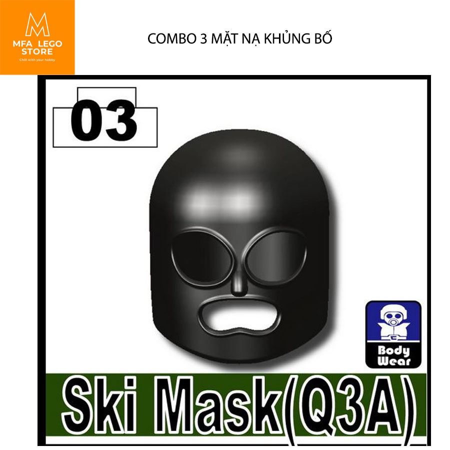 Đồ chơi lắp ráp swat army , mô hình lắp ghép quân sự - Combo 3 mặt nạ khủng bố MFA TOY STORE