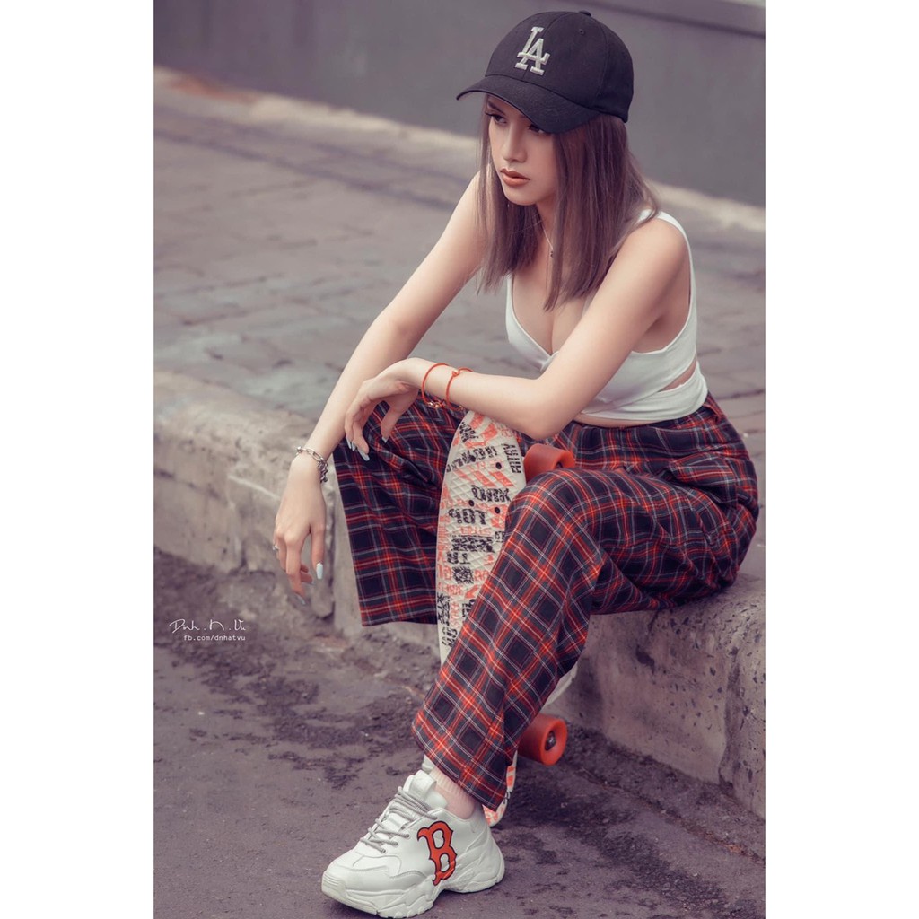 Quần dài baggy caro màu chuẩn Nam , Nữ vải KAKI Thun