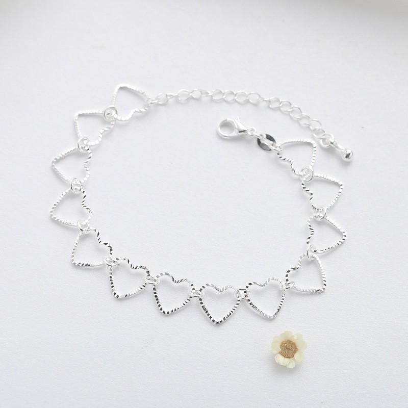 Lắc tay trái tim bạc - TS-0097
