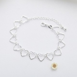 Lắc tay trái tim bạc - ts-0097