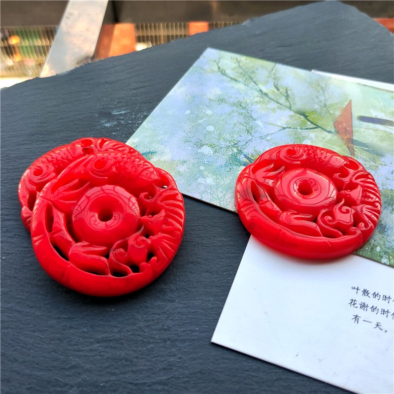 Ngọc bội resin họa tiết tròn 50*50mm nguyên liệu làm trâm làm trang sức cổ trang việt phục