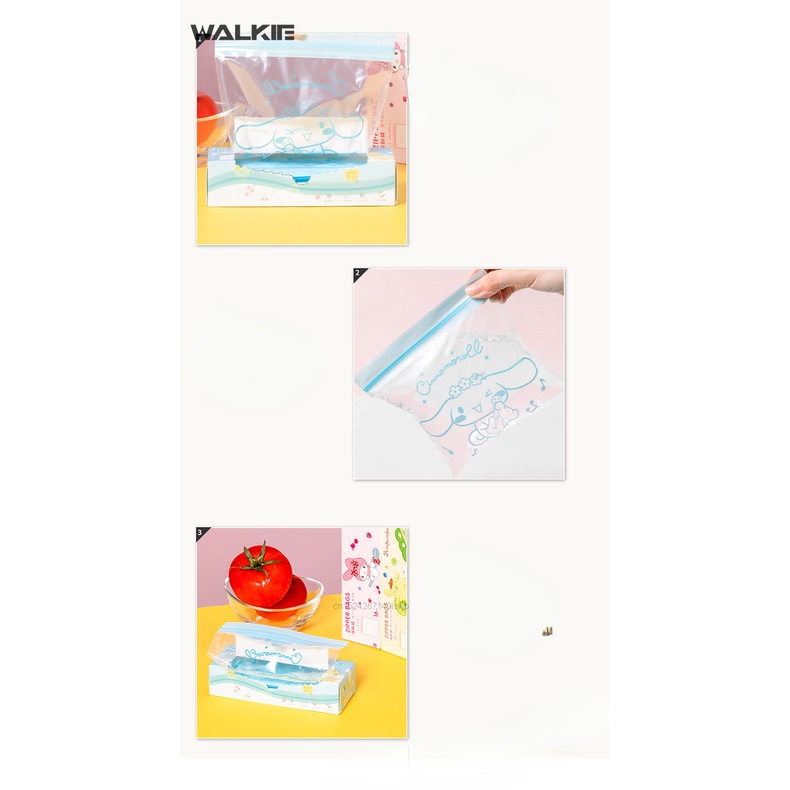 SANRIO Túi Zip Bảo Quản Thực Phẩm Có Thể Tái Sử Dụng