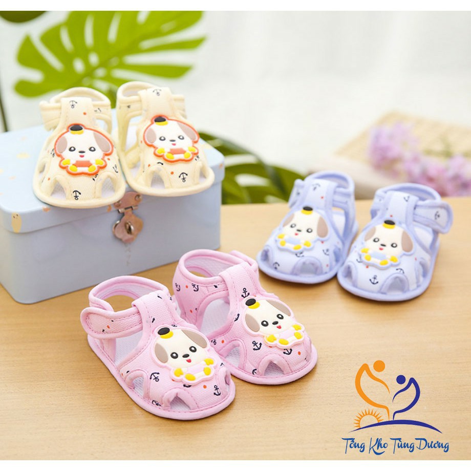 Dép tập đi cho bé - loại đế vải, có chống trượt cho bé dưới 1 tuổi