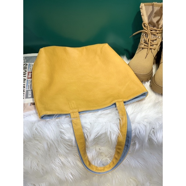 Túi tote 2 mặt da thật - hàng si