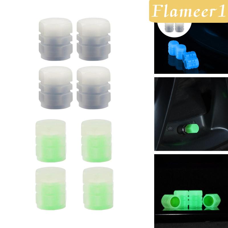 1] Bộ 4 Vỏ Bọc Van Bánh Xe Phát Sáng Thông Dụng
