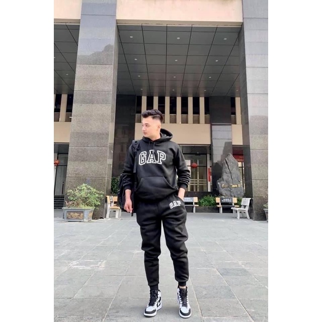 Bộ nỉ nam, bộ thể thao nam cao cấp mũ 2 lớp phong cách hiện đại