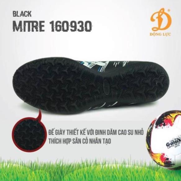 Giày bóng đá sân cỏ nhân tạo Mitre MT160930 (đen cổ trắng) *^ ^ * 🙂