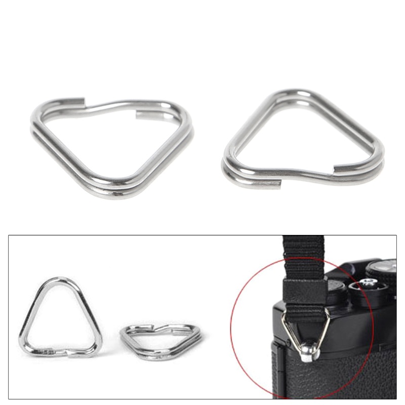 Set 10 vòng tam giác kim loại thay thế cho dây đeo máy ảnh kỹ thuật số