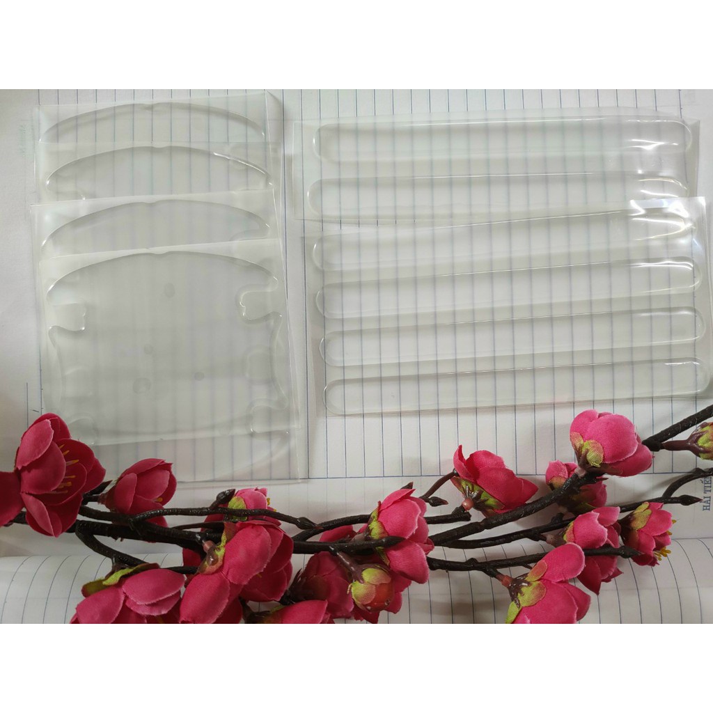 Miếng Dán Silicon Trong Suốt Chống Trầy Xước Bảo Vệ Hõm Cửa, Tay Nắm Cửa, Gương Hậu Ô Tô Xe Hơi Có Logo