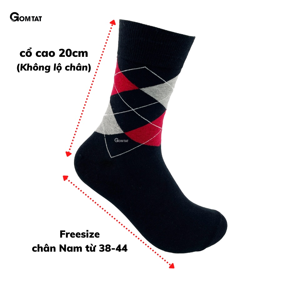 Tất Giày Tây, Tất Cổ Cao Nam Cao Cấp Chất Liệu Cotton Hút Ẩm Thoáng Khí - GOM-QUATRAM-1DOI