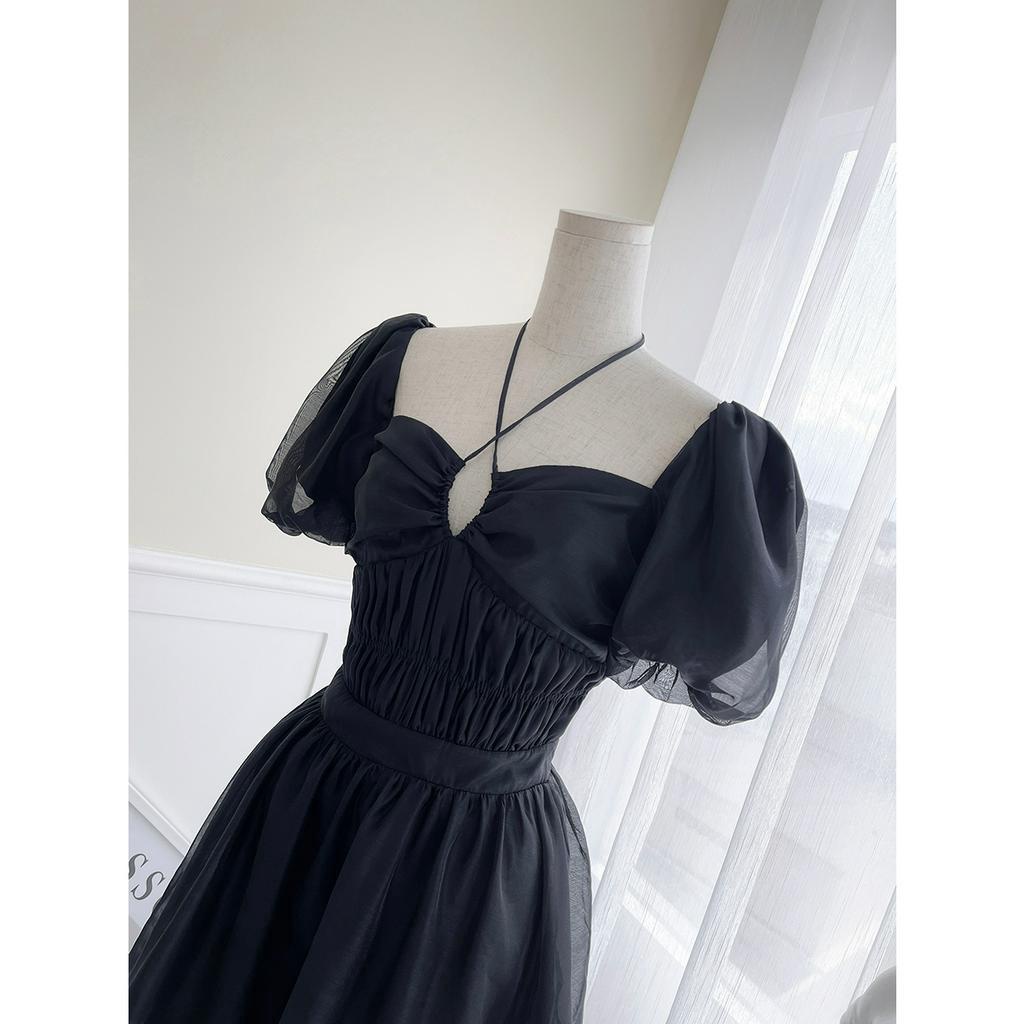 BBSTORE'S Đầm Xòe Tay Phồng Dự Tiệc Nhún Eo Sang Trọng -D1873