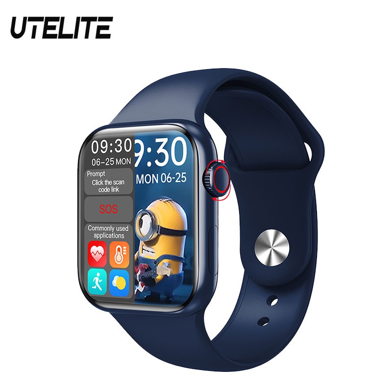 Đồng hồ thông minh UTELITE Hw12/ Hw16 Iwo chính hãng dòng 6 toàn màn hình 3D Ui 1.5 inch gọi Bluetooth âm truyền spo2