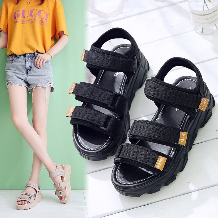FREESHIP MÃ SD05 GIÀY SANDAL HỌC SINH BA QUAI DÁN ĐẾ CAO ÊM CHÂN MẪU MỚI SIÊU XINH