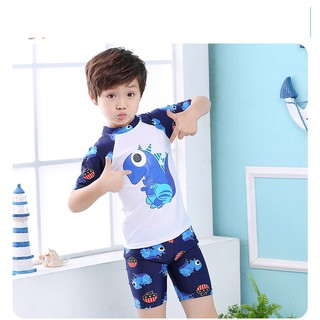 Đồ bơi bé trai đủ size từ 8-35kg kèm nón bơi