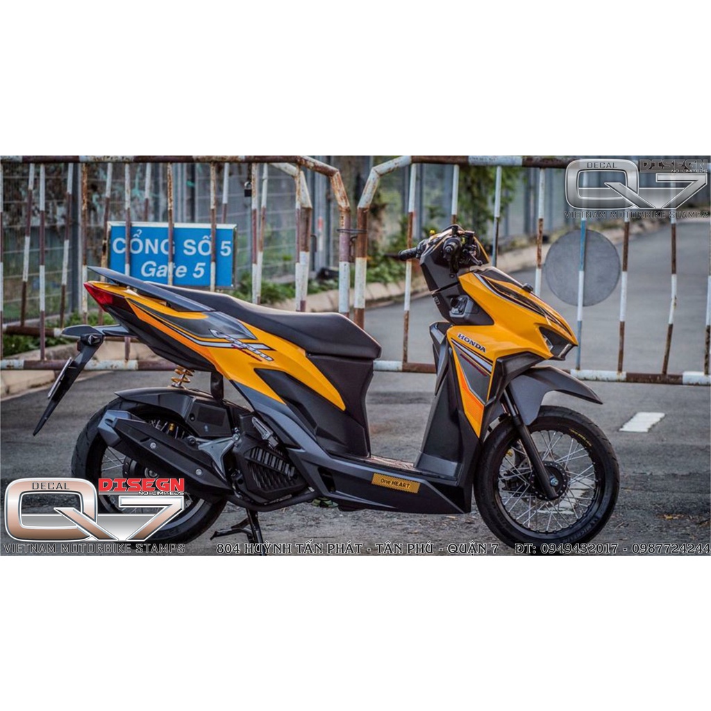 Tem rời vario - vàng đen - decalq7