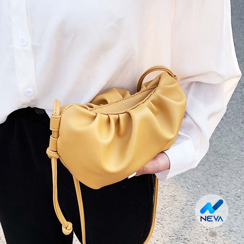 (NEW) Túi nữ nhún đeo chéo da mềm kiểu dáng Hàn quốc NEVA817
