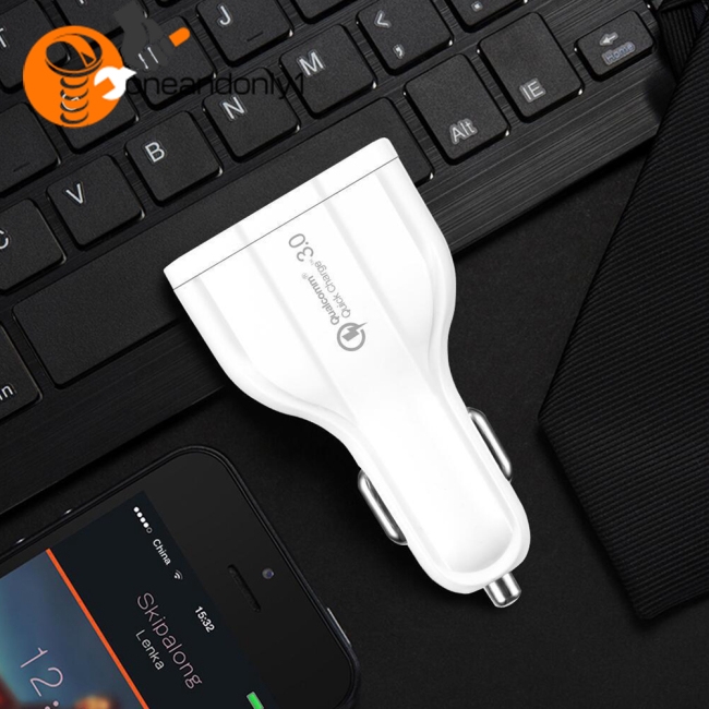 Tẩu Sạc Nhanh Qc3.0 3 Cổng Usb-C Cho Xe Hơi