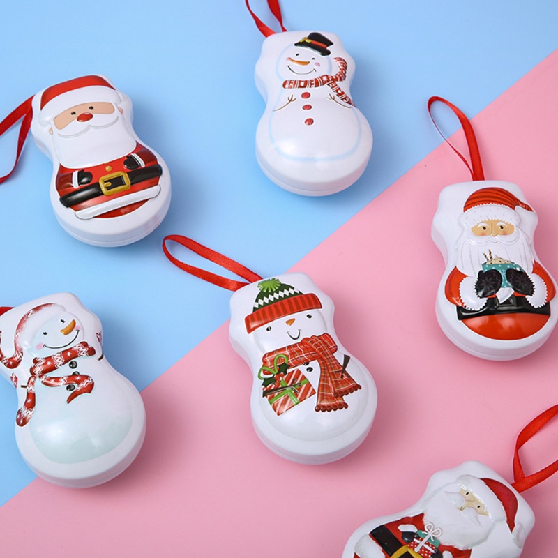 Hộp Sắt Mini Đựng Kẹo Giáng Sinh Dễ Thương