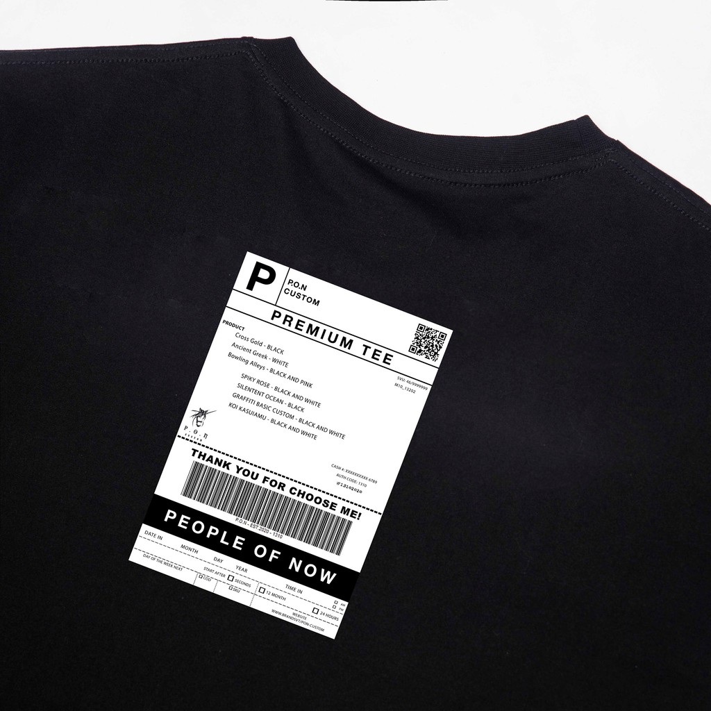 [Siêu Sale] [Chính hãng] PON - LABEL TEE - BLACK