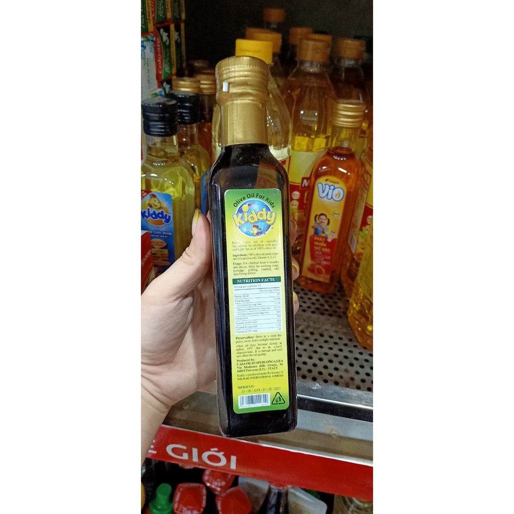 Dầu ăn Kiddy Olive dinh dưỡng cho bé 250ml