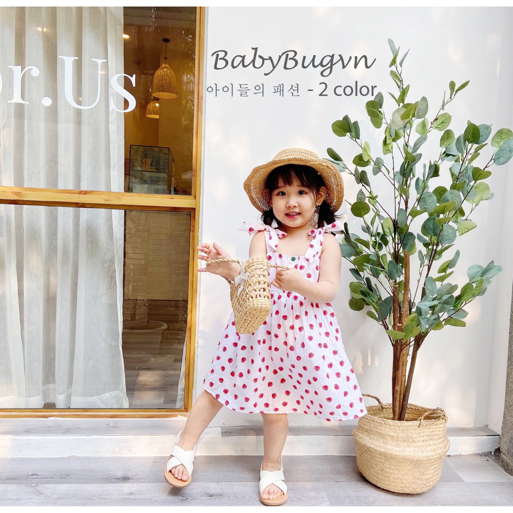 Váy hai dây bé gái - Sarah dress - Babybugvn