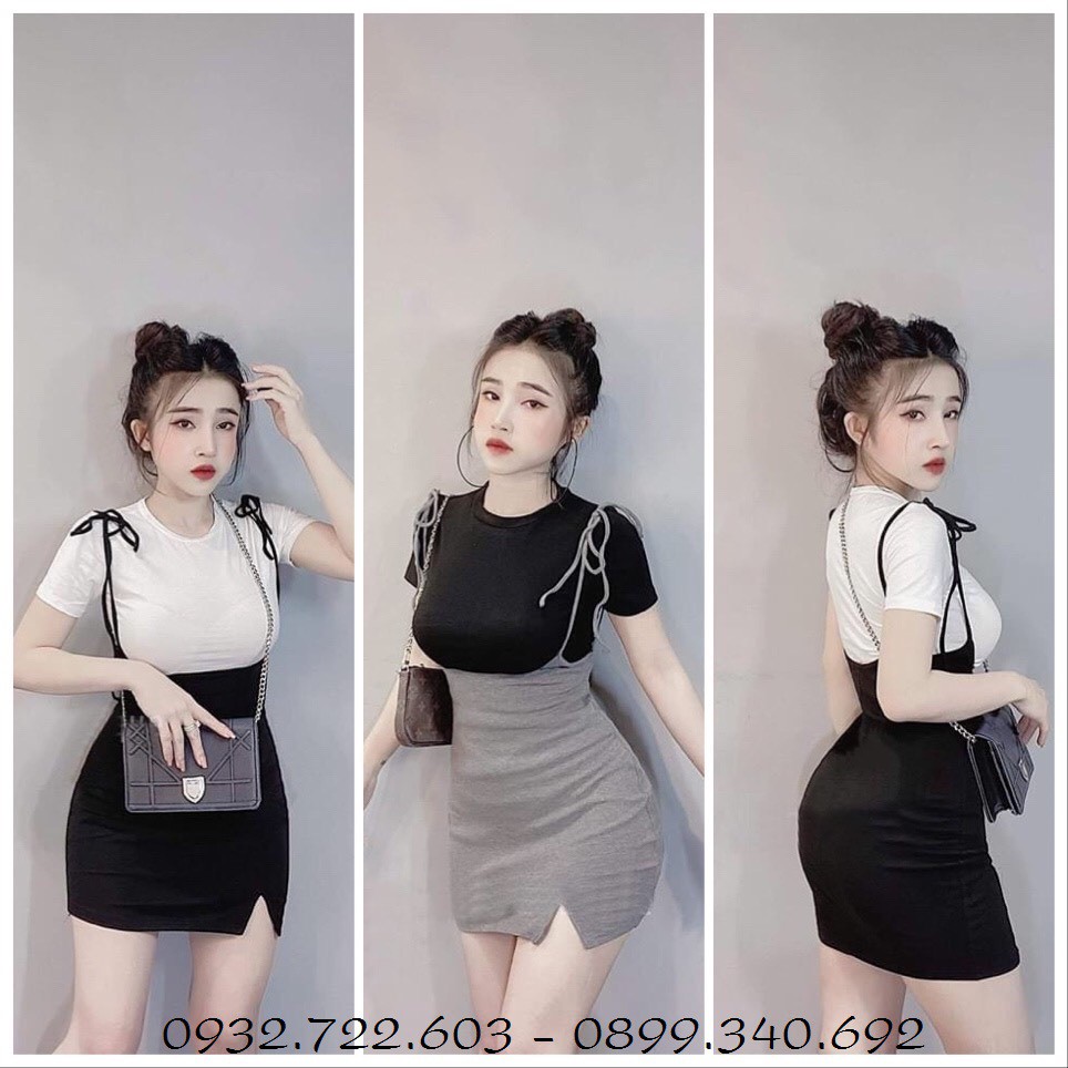 SET PHỐI ÁO TAY NGẮN VÀ YẾM