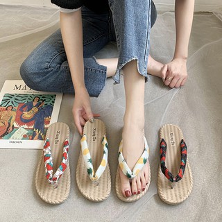 Dép kẹp quai vải cho bạn gái siêu cute, dép kẹp họa tiết trái cây
