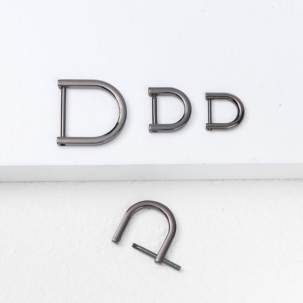 Phụ kiện móc nối hình chữ D bằng kim loại nhiều màu có thể tháo rời cho dây đeo túi xách da