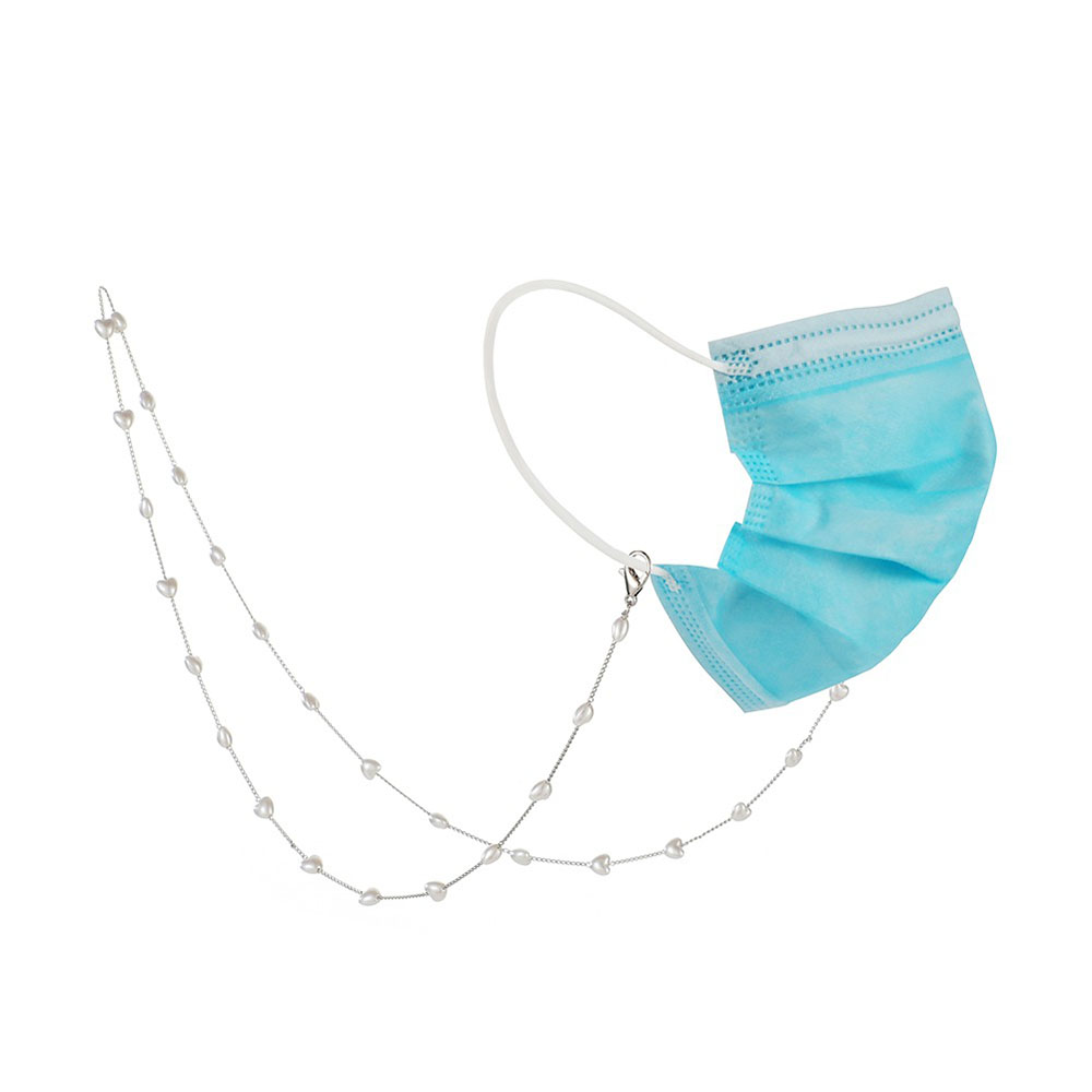 Chuỗi Dây Đeo Khẩu Trang Hình Trái Tim Đính Ngọc Trai Đơn Giản Phong Cách Hàn Quốc Cho Nữ | BigBuy360 - bigbuy360.vn