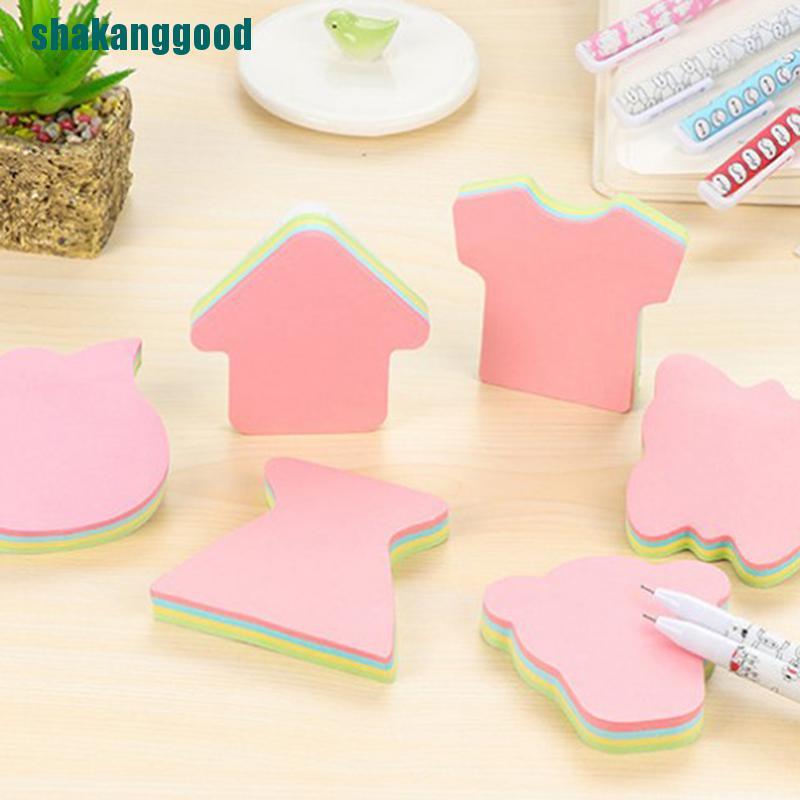 Set 100 Miếng Dán Ghi Chú Nhiều Màu Hình Ngôi Sao / Trái Tim / Lá Cây / Skk