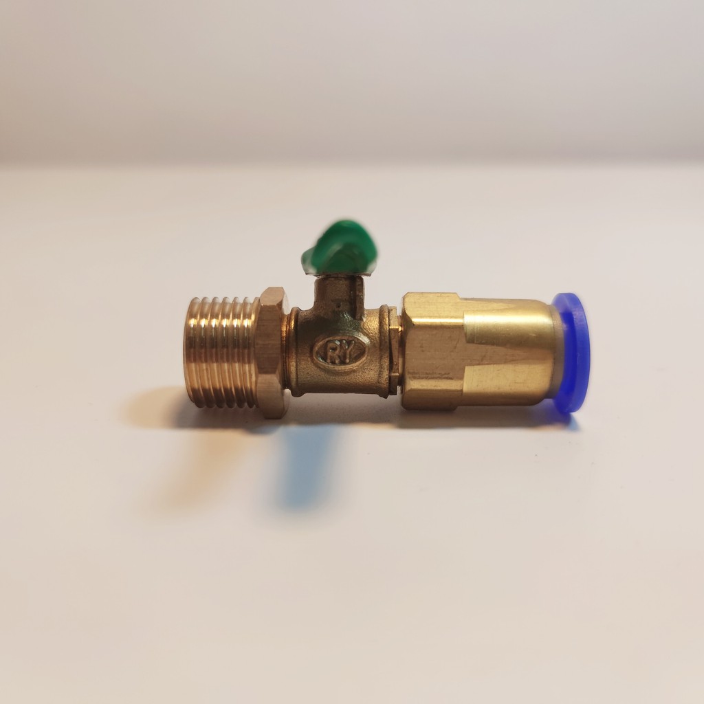Van khóa đồng 21 ra 12mm chuyên dùng cho hẹ thống phun sương khóa đầu vào của máy bơm