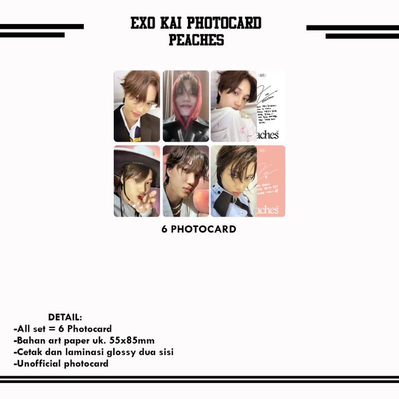Exo KAI PEACHES PHOTOCARD